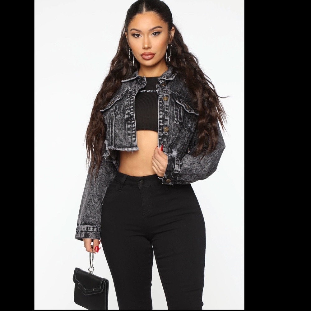 Ride With Me Acid Wash Denim Jacket - Black